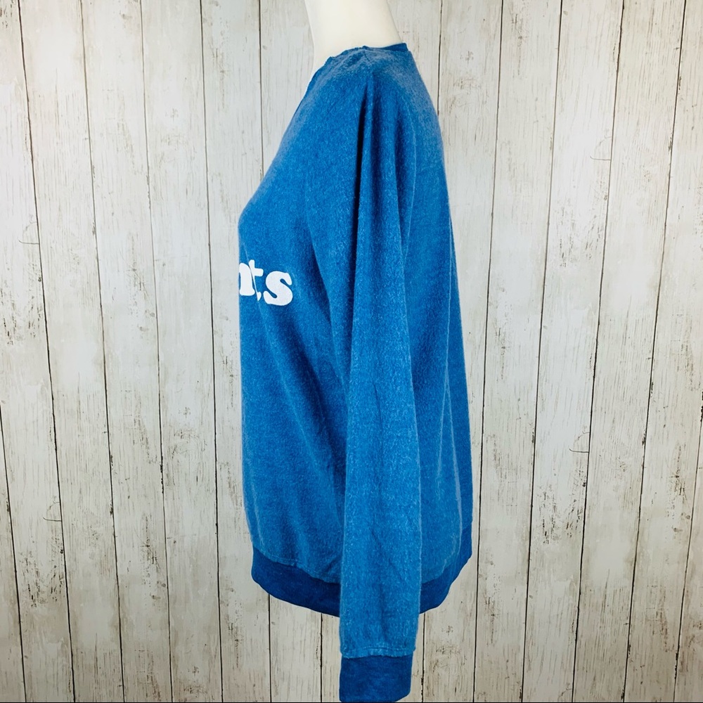 🔥CHASER🔥ANTHROPOLOGIE I LOVE PRESENTS Blue Sweatshirt Medium NWT - Picture 3 of 4
